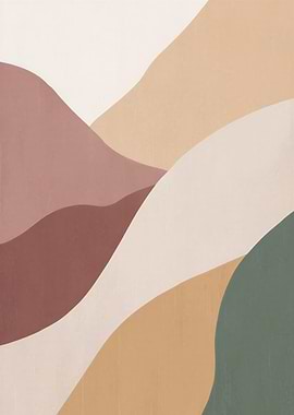 Abstract Landscape with Earth Tones
