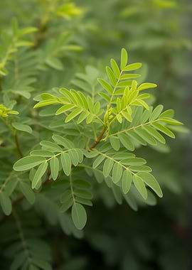Green Leaves on a Branch