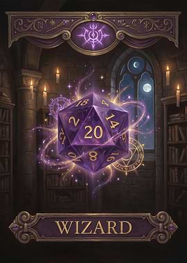 Wizard D20 Dice Magic