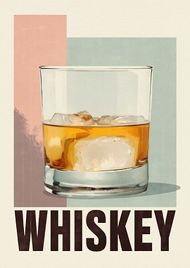 Whiskey Glass with Ice