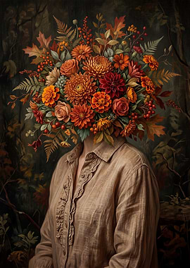 Floral Head Portrait