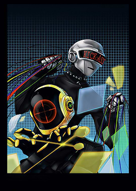 Daft Punk Robots with Digital Interface