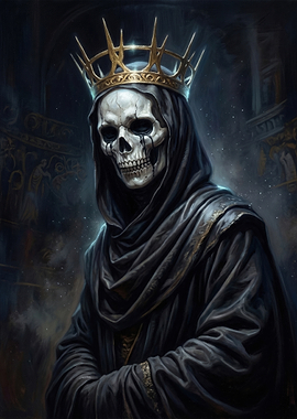Skeleton King in Dark Robes