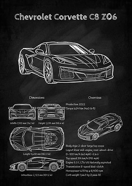 Chevrolet Corvette C8 Z06 Blueprint
