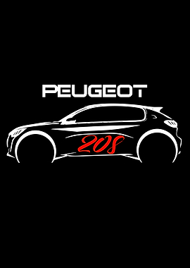 Peugeot 208 Car Silhouette