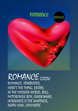 Romance Album Cover with Heart Face