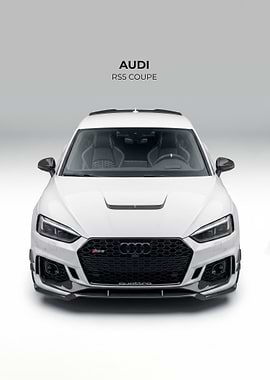 white Audi RS5 Coupe Front View
