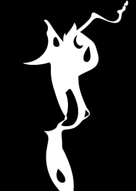 Abstract White Smoke on Black Background