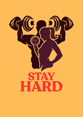 Fitness Couple with Dumbbells
