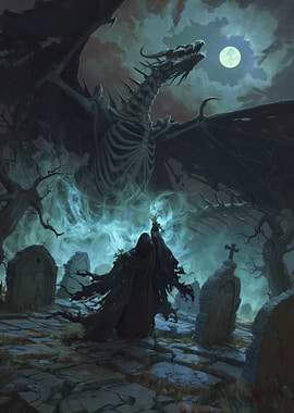 Undead Dragon Summoned in Graveyard