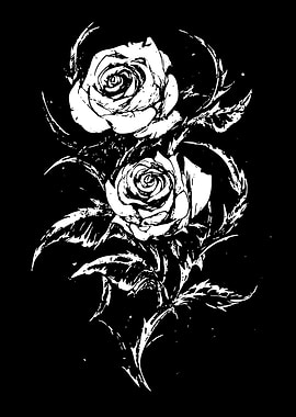 Gothic Roses Illustration