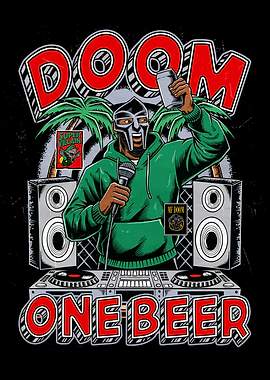 MF DOOM DJing with a Beer