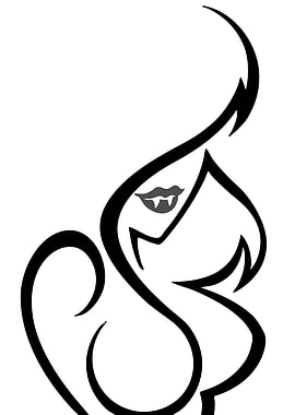 Vampire Woman Stylized Portrait