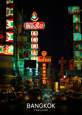 Bangkok Chinatown at Night