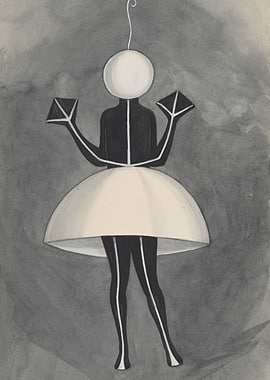 Surreal Figure with Geometric Shapes
