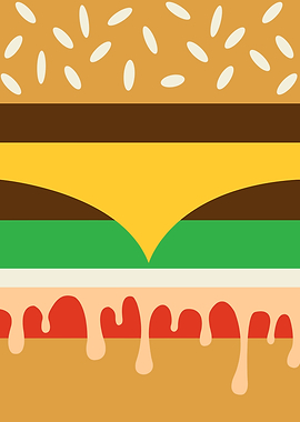 Stylized Burger Illustration