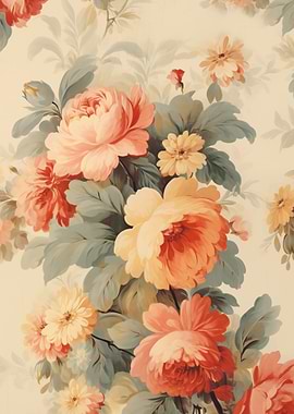 Vintage Floral Lush roses