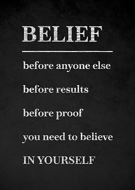 Belief in Yourself Motivational Poster