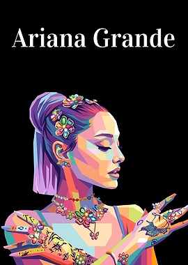 Ariana Grande Pop Art Portrait