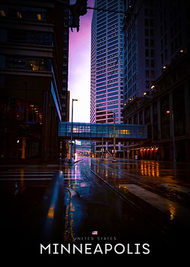 Minneapolis Cityscape at Dusk