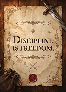 Discipline is Freedom Scroll