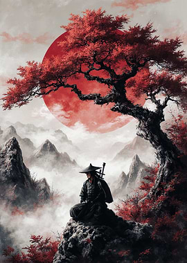 Samurai in Red Autumn
