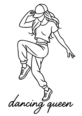 Dancing Queen Line Art