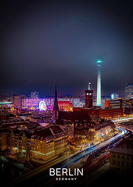 Berlin Cityscape at Night