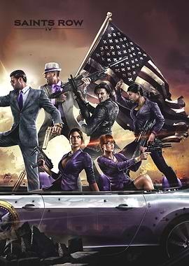 Saints Row IV Characters with Flag