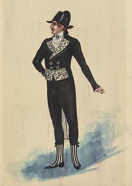 Costume design for a theatrical character