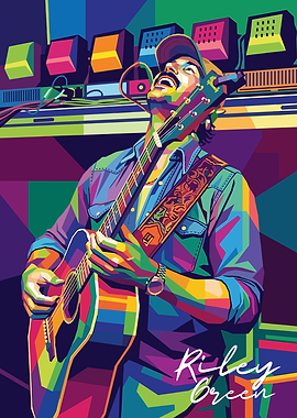 Riley Green Pop Art Portrait