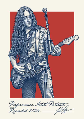 Artist Portrait of a Guitarist