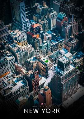 New York Cityscape Aerial View