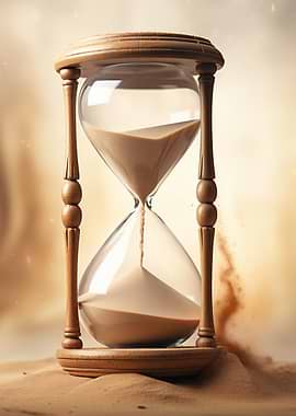Hourglass with Sand Falling