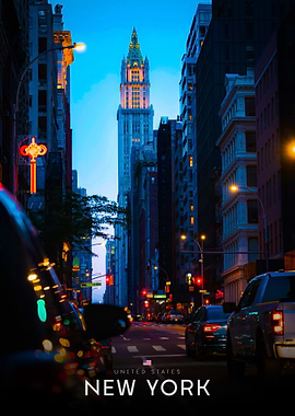 New York Cityscape at Dusk