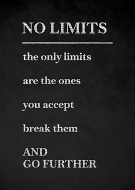 No Limits Motivational Quote v4