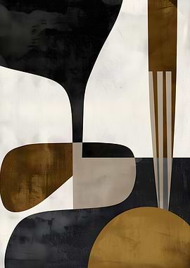 Abstract Geometric Shapes with Textured Background