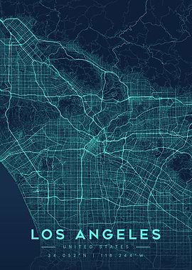 Los Angeles Map Art