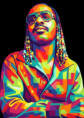 Stevie Wonder Pop Art Portrait