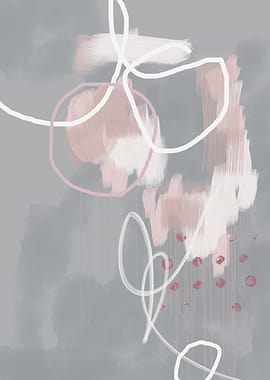 Abstract Brushstrokes and Lines