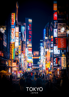 Tokyo Street at Night