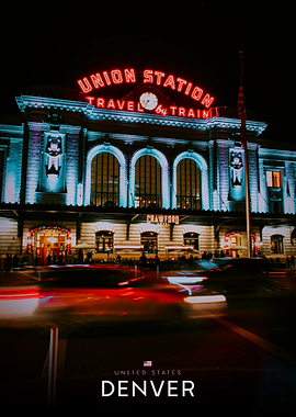 Denver Union Station at Night