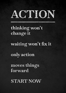 Action Motivational Poster v4