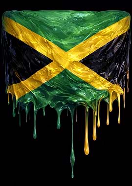 Dripping Jamaican Flag