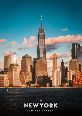 New York City Skyline at Sunset
