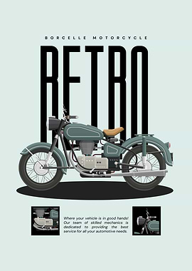 Retro Motorcycle Advertisement