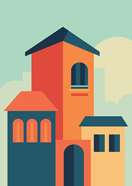 Colorful Abstract Houses