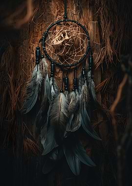 Dreamcatcher with Dinosaur Skull