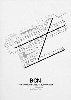 Josep Tarradellas Barcelona-El Prat Airport Map