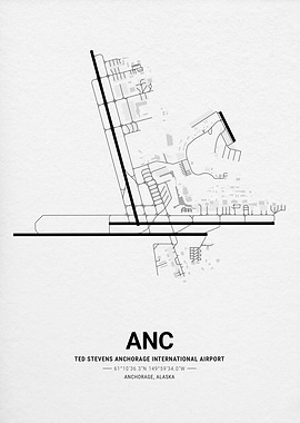 Ted Stevens Anchorage International Airport Map